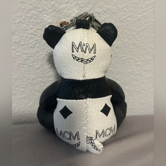 MCM Panda Bear Bag Charm EUC - Picture 7 of 10